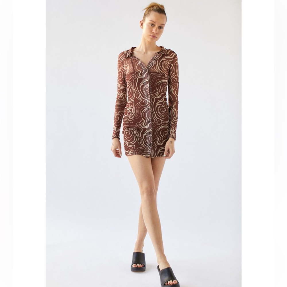 Daisy Street Mesh Swirl Mini Dress by Urban Outfitters. Size M (US Size 6).